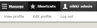 Edit Profile Example from Admin Toolbar