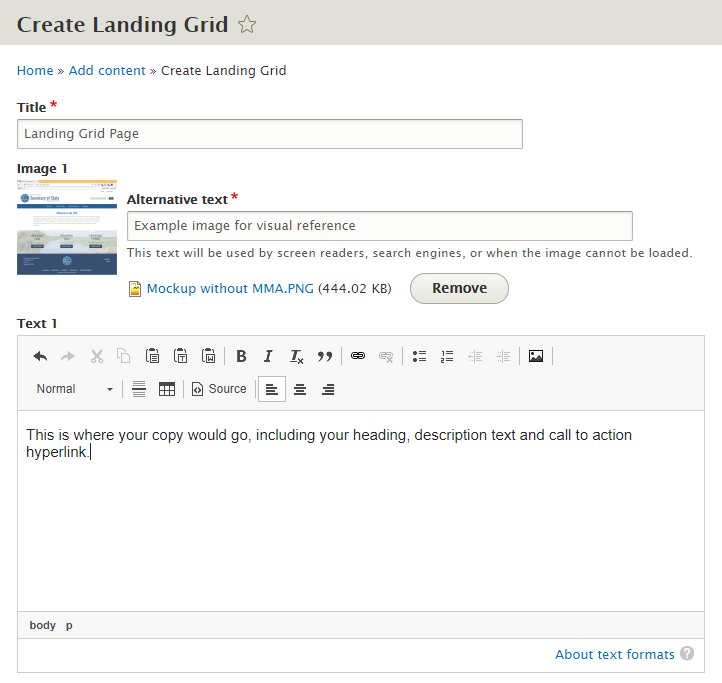 Landing Grid